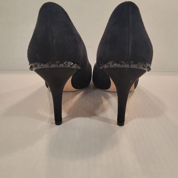 Sam Edelman Tonia Black Suede Leather Spikes Heels Size 9.5M Pointed Toe Pump - Picture 5 of 9
